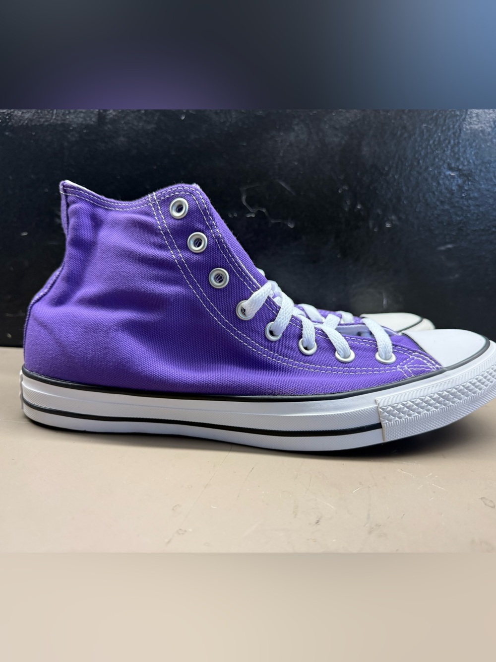 New Unisex Converse All Star Hi Top Electric Purple 137833F Size Men 5.5/W7.5